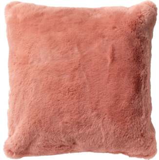 ZAYA - Kussenhoes 45x45 cm - bontlook - effen kleur - Muted Clay - roze