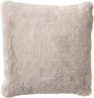 ZAYA - Sierkussen 45x45 cm - bontlook - effen kleur - Pumice Stone - beige