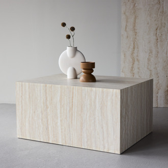 Zayn houten salontafel zand - 80 x 60 cm