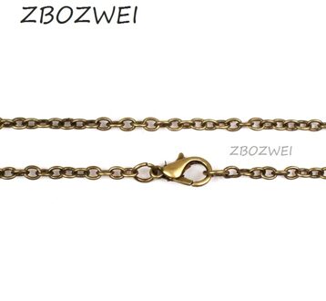 Zbozwei 10 Stks/partij Breedte 1Mm Cut Rolo Zwart/Zilver/Brons Kleur Kettingen Kettingen Voor Vrouwen/Mannen Accessoires 3
