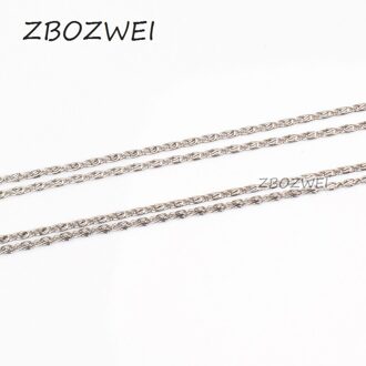 Zbozwei 10 Stks/partij Breedte 1Mm Cut Rolo Zwart/Zilver/Brons Kleur Kettingen Kettingen Voor Vrouwen/Mannen Accessoires 4