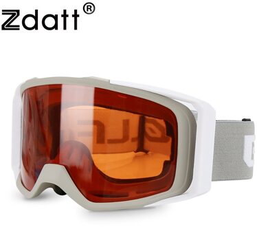 Zdatt Motocross Mx Goggles Bril Vrouwen Man Verstelbare Riem Clear Lens Anti-Fog Anti-Uv Stofdicht Fietsen Ski Goggles