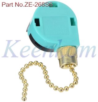 ZE-268S6 Pull-keten Schakelaar Voor Zing Oor 3 Speed Pull Keten Controle Plafond Fan Vervanging Snelheidsregeling Switch (Messing)