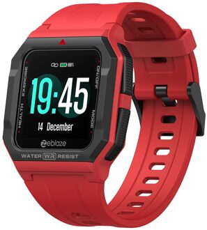 Zeblaze Ares Smart Horloge Bluetooth Sport Horloge Bloeddruk Hartslagmeter Smartwatch Mannen Vrouwen Voor Android Ios Rood
