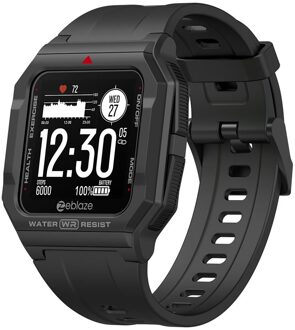 Zeblaze Ares Smart Horloge Bluetooth Sport Horloge Bloeddruk Hartslagmeter Smartwatch Mannen Vrouwen Voor Android Ios zwart