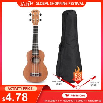 Zebra 21 inches Ukulele Tenor Soprano Mahogany Rosewood 15 Frets 4 Strings Hawaiian Guitar Ukulele Bag Musical Instruments