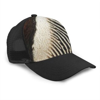 Zebra Caboose Baseball Cap Verstelbare Snapback Hoeden Hip Hop Zebra Caboose Zebra Zebra Patroon Zebra Strepen Natuur Zoo Dier Curved Mesh Cap