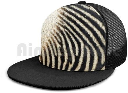 Zebra Caboose Baseball Cap Verstelbare Snapback Hoeden Hip Hop Zebra Caboose Zebra Zebra Patroon Zebra Strepen Natuur Zoo Dier Flat Mesh Cap