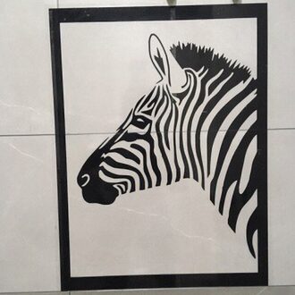 Zebra Cartoon Pvc Waterdichte Wc Sticker Nordic Funny Animal Muur Decor Bathoom Home Decoratie Verwijderbare Behang zebra kader sticker