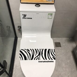 Zebra Cartoon Pvc Waterdichte Wc Sticker Nordic Funny Animal Muur Decor Bathoom Home Decoratie Verwijderbare Behang zebra patroon