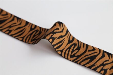 Zebra Elastische Bands 37 ~ 44MM Elastische Lint Kleding Tassen Broek Elastische Rubber DIY Naaien Accessoires rubber band Gedrukt Width 44mm geel