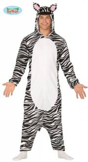 Zebra Jumpsuit met Capuchon Multikleur - Print