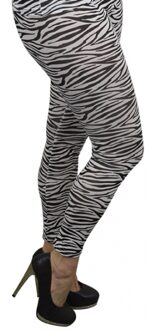 Zebra legging voor dames 40/42 (L/XL)