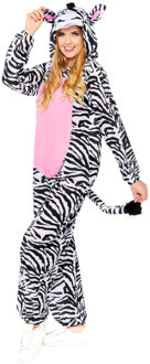 Zebra Onesie Met Capuchon Volwassenen Multikleur - Print