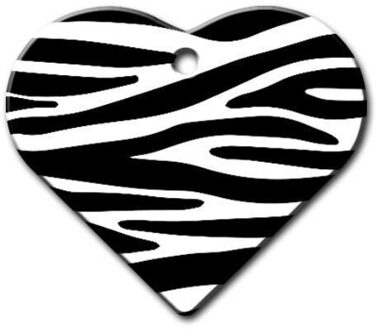 Zebra Patroon Breed Hart Kat Hond Armband