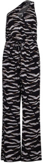 Zebra Print Cut-Out Jumpsuit Lala Berlin , Black , Dames - L,M