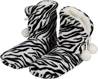Zebra print sloffen voor dames 40-42 - Sloffen - volwassenen Multikleur