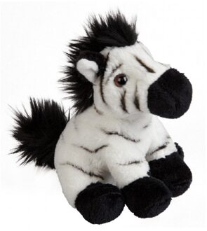 Zebra speelgoed knuffel 15 cm - Knuffeldier Multikleur