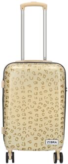 Zebra trends Animal Travel Cabin Trolley panther gold Harde Koffer Goud - H 55 x B 33 x D 22