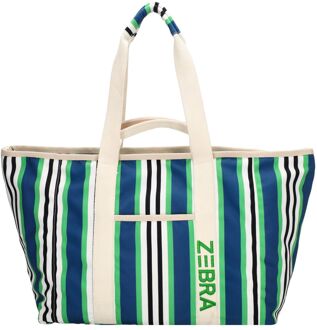 Zebra trends Elise strandtas strepen Groen
