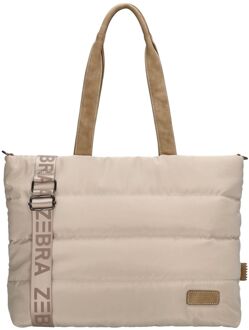 Zebra trends Elske Laptopbag lighttaupe damestas - H 30 x B 40 x D 13 cm