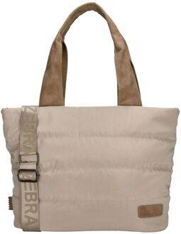 Zebra trends Elske Puffer Small Shopper light taupe damestas - H 30 x B 42 x D 14 cm