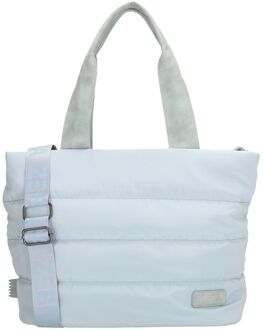 Zebra trends Elske Shopper lichtblauw damestas - H 30 x B 42 x D 14 cm