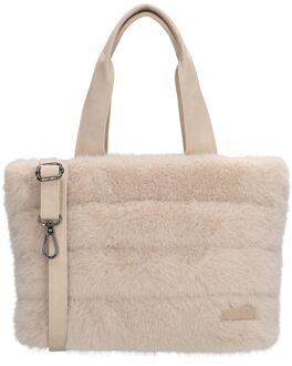 Zebra trends Emma Handbag beige handtas dames - H 21 x B 30 x D 10 cm