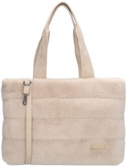 Zebra trends Emma Laptopbag beige damestas - H 32 x B 47 x D 13 cm
