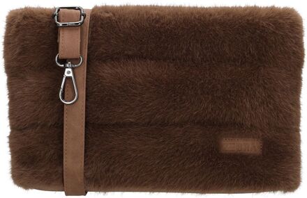 Zebra trends Emma Shoulderbag mid brown damestas Bruin - H 17 x B 27 x D 8 cm