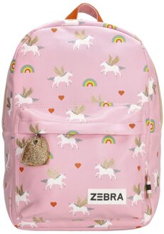 Zebra trends Girls Rugzak M Unicorn Love pink Roze - H 38 x B 25 x D 14