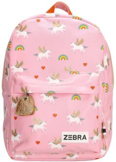 Zebra trends Girls Rugzak M Unicorn Love pink schooltas kind Roze - H 38 x B 25 x D 14 cm