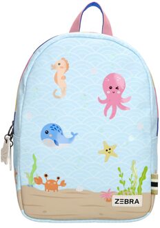 Zebra trends Kids Backpack lightblue Kindertas Blauw - H 35 x B 25 x D 11