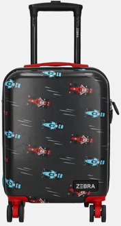 Zebra trends kinderkoffer raceauto zwart