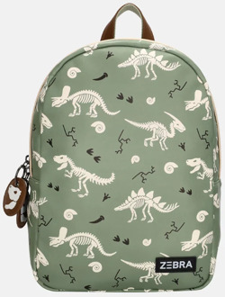 Zebra trends kinderrugzak dinosaurus print Groen