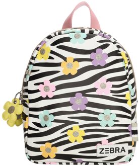 Zebra trends kinderrugzak multi bloemen