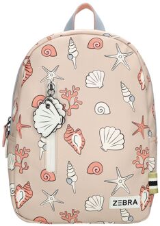 Zebra trends kinderrugzak schelpen print Lichtroze