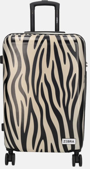 Zebra trends koffer 65 cm zebra Zwart