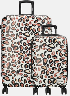 Zebra trends kofferset 76cm + 50cm panter Zwart - No Size