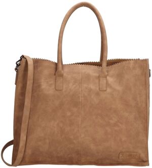 Zebra trends Lisa XL Shopper camel damestas Cognac - H 30 x B 40 x D 15 cm