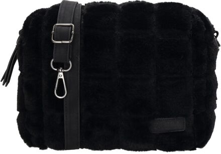 Zebra trends Milou Crossbody black damestas Zwart - H 18 x B 21.50 x D 9 cm