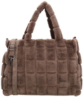 Zebra trends Milou Handbag dark taupe handtas dames - H 22 x B 29 x D 9 cm