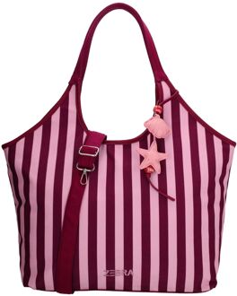 Zebra trends Mira Shopper bordeaux rood schoudertas dames - H 25 x B 36 x D 8 cm