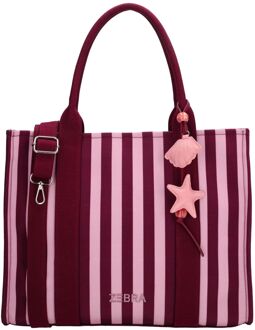 Zebra trends Mira Shopper bordeaux rood schoudertas dames - H 33 x B 42 x D 13 cm