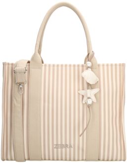 Zebra trends Mira Shopper crème schoudertas dames Beige - H 33 x B 42 x D 13 cm