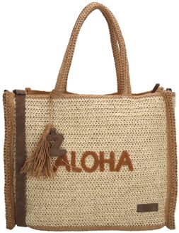 Zebra trends Moana Shopper natuur schoudertas dames Beige - H 33 x B 42 x D 20 cm