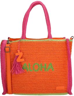 Zebra trends Moana Shopper oranje schoudertas dames - H 33 x B 42 x D 20 cm