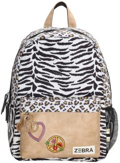 Zebra trends Olivia Rugzak wit-beige backpack Multicolor - H 39 x B 28 x D 13