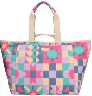 Zebra trends Richelle Strandtas multi damestas Multicolor - H 35 x B 65 x D 24 cm