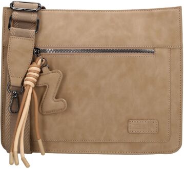 Zebra trends Rosalyn Schoudertas zand damestas - H 25,50 x B 28 x D 8 cm